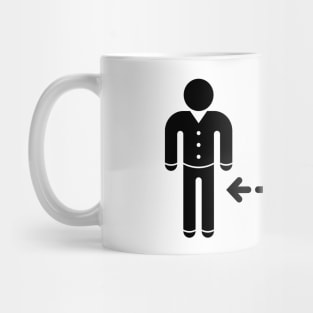 Keep Distance! (Corona Virus / Pictogram / Icon / Black) Mug